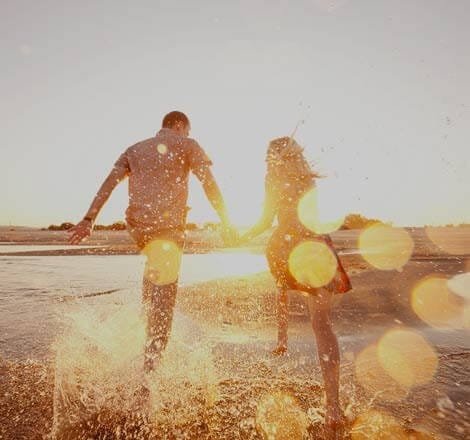 couple running in the sun rise Travel Plans